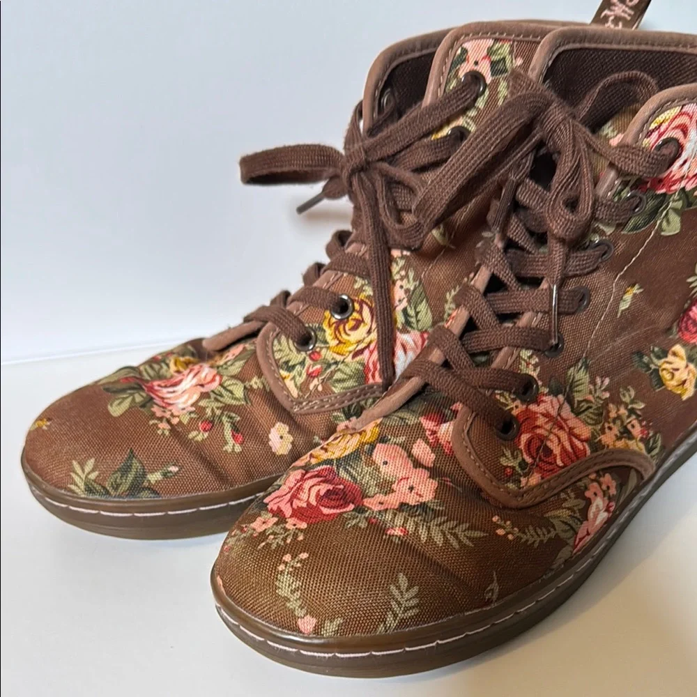 Dr. Martens Floral Brown High-Top Sneakers Women’s size 9 - Picture 10 of 11